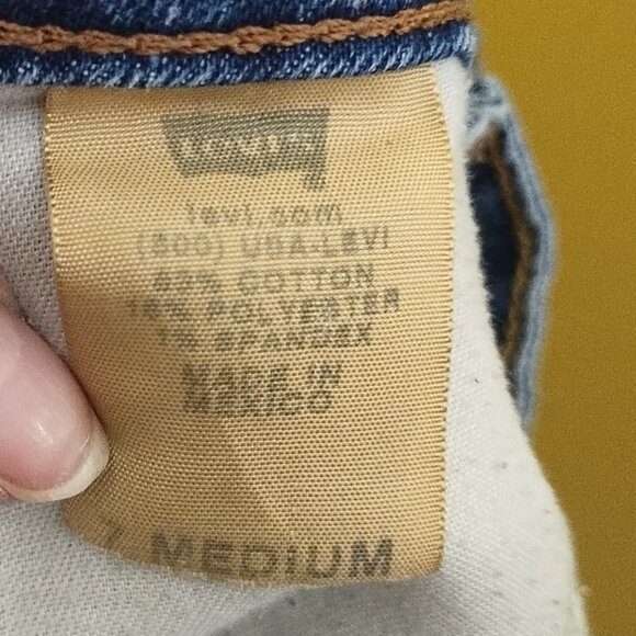 VTG Levi's 518 Super Low Rise Bootcut Jeans Size 7 Red Label Juniors Y2K - Picture 6 of 6